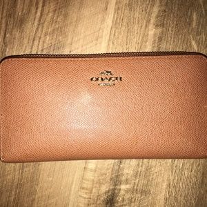 Coach Leather Accordion Zip Wallet